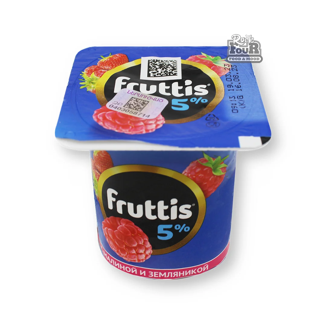 Յոգուրտային արտադրանք «Fruttis» ազնվամորի և մորի 5% 115գ